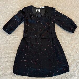 Daryl K-189 Black Dress with Red Accents